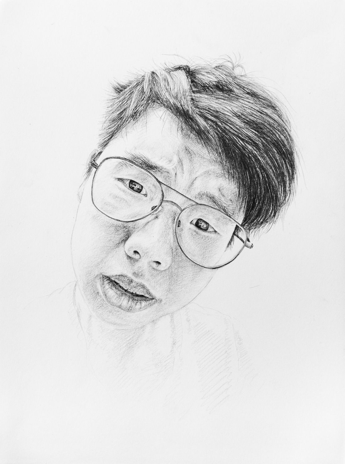 Self portrait in graphite.