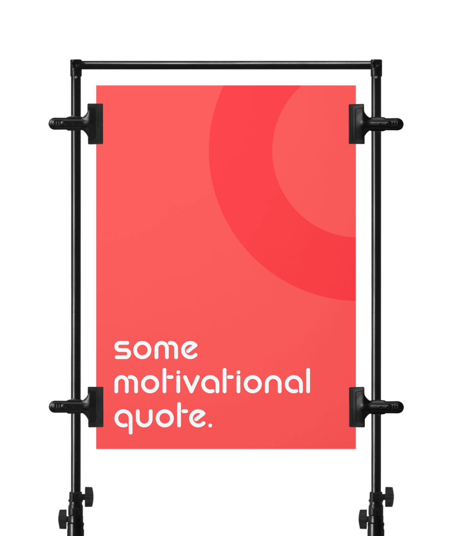 Poster with text "some motivational quote" in Orbis Rounded.
